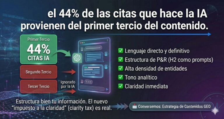 primer tercio del contenido